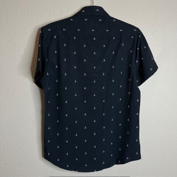 Cactus Man New Navy Anchor Shirt Short Sleeve Wrinkle Free Size Small - Picture 6 of 8